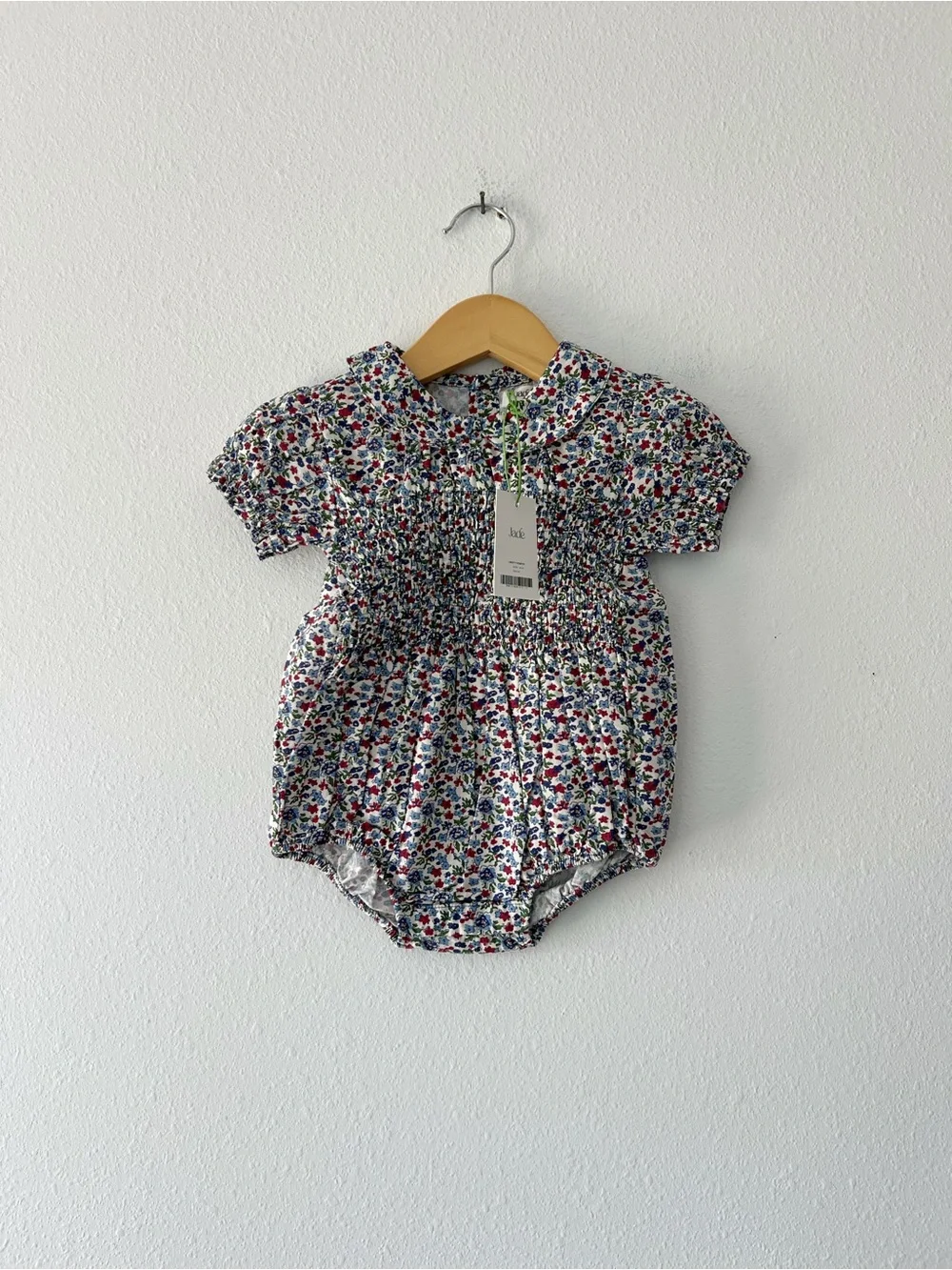 JADE | NWT Liberty Smocked Bubble Romper | 18-24 mos